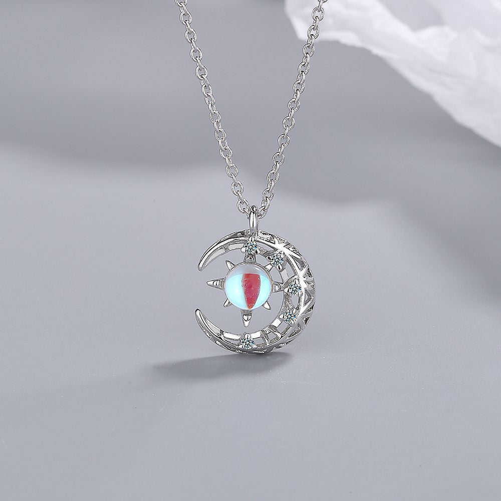 Wholesale Alloy Star Moon Necklace